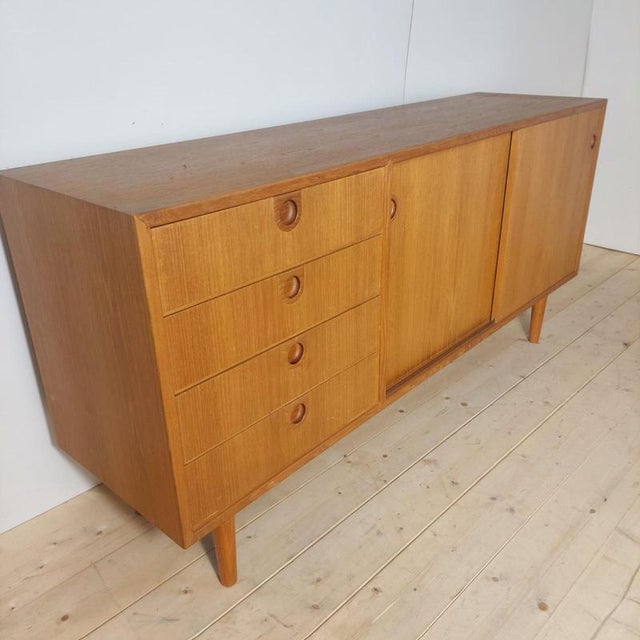 Vintage Danish Teak Sideboard by Christensen & Jun, 1960s For Sale - Image 4 of 8
