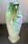 Green Antique Limoges 17” Handled Porcelain Vase For Sale - Image 8 of 11