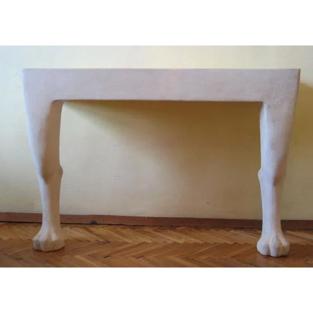 Mid-Century Modern Late 20th Century Attributed to John Dickinson 42' Wall Mounted Console Table For Sale - Image 3 of 11