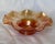 Early 1900s Northwood Stamped Hand Etched Iridescent Marigold Rosette Glass Ruffled Bowl For Sale - Image 10 of 11