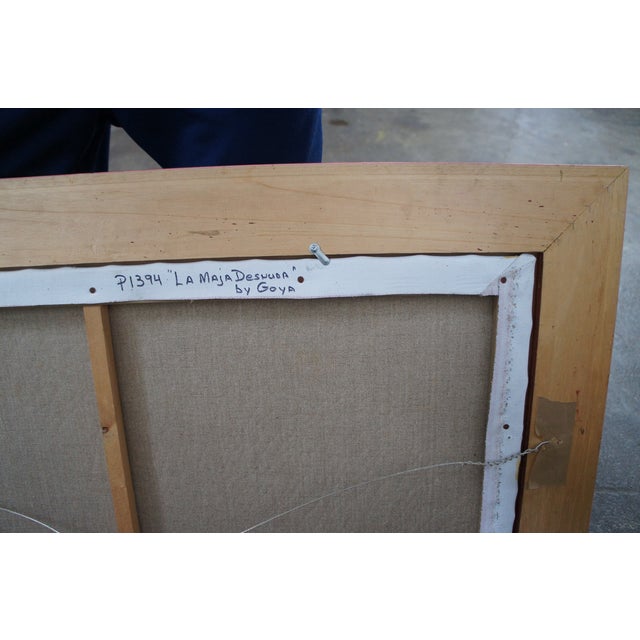 Spanish Classical Nude La Maja Desnuda After Francisco De Goya 44" For Sale - Image 11 of 11