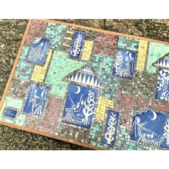 Vintage Mid-Century Modern Mosaic Tile Wall Sculpture For Sale - Image 4 of 8