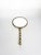 Elegant French hand mirror crafted from solid brass, featuring a classic double-sided design with a finely detailed beaded...