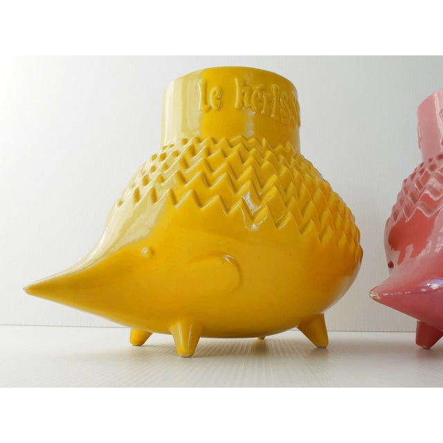 Vintage Ceramic Hedgehog Vases, 1960s, Set of 3 For Sale - Image 4 of 13
