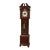Traditional Mahogany Grandmother Clock Vintage Mechanical Embossed Dial For Sale