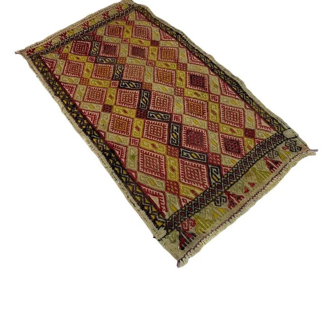 Textile Small Anatolian Turkish Kilim Rug For Sale - Image 7 of 11