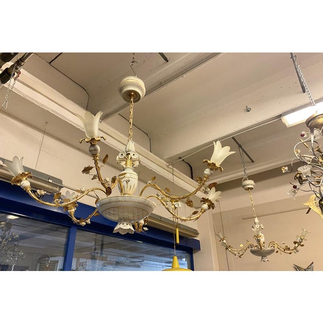 Porcelain Chandeliers by Giulia Mangani, 2000, Set of 2 For Sale - Image 3 of 18