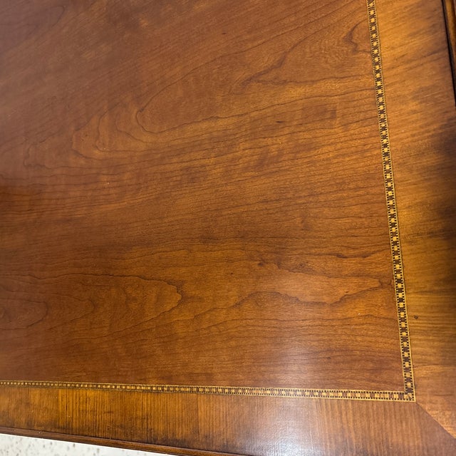 Brown 1990s Drexel Heritage Writing Desk For Sale - Image 8 of 12