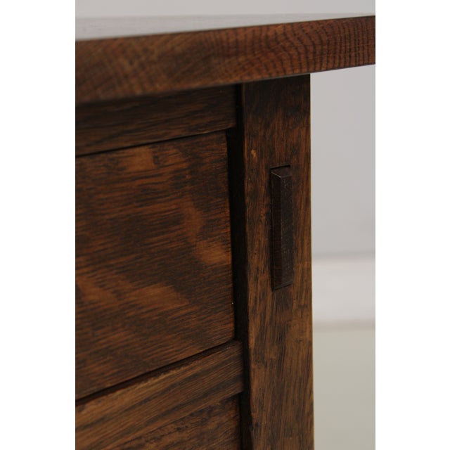 Pair Stickley Arts & Crafts Mission Oak Lamp Tables For Sale - Image 13 of 17