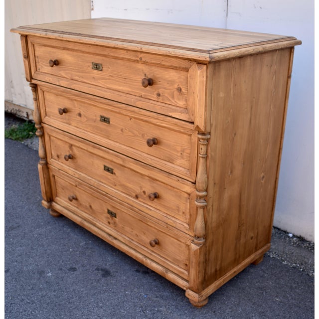 Pine Four Drawer Chest, Circa 1890 For Sale - Image 4 of 12