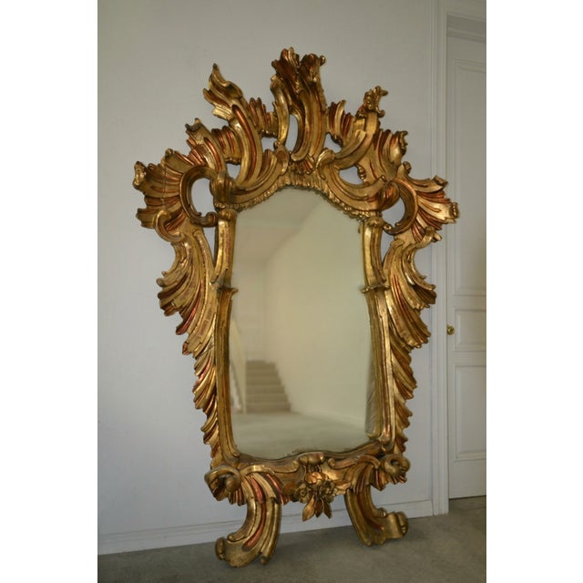 19th Century Monumental 19th Century Italian Giltwood Mirror For Sale - Image 5 of 5