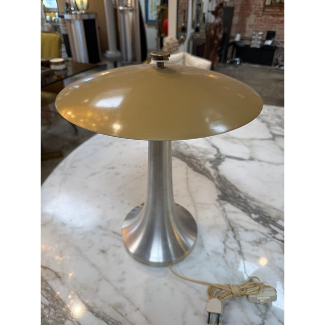 Silver Vintage Space Age Table Lamp 1970s Italy For Sale - Image 8 of 8