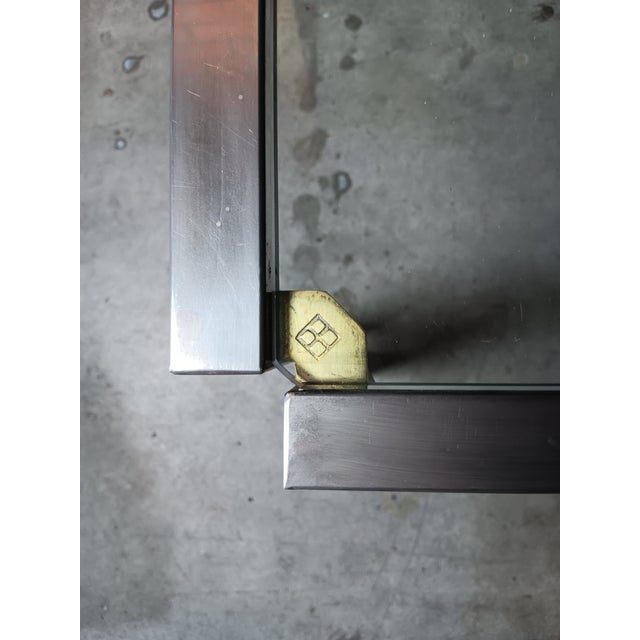 1970s Coffee Table in Aluminium and Glass by Peter Ghyczy, 1970s For Sale - Image 5 of 6