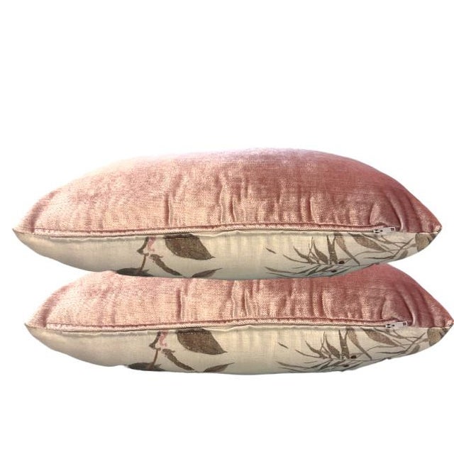 Pair of Pink Owl Lumbar Pillows For Sale In West Palm - Image 6 of 6