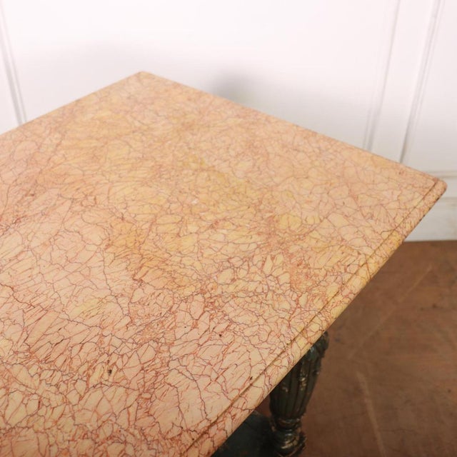 French Marble Top Pastry Table For Sale - Image 10 of 11