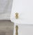 Brass Wood and Brass Faux Bamboo Legs White Sofa Side Table, For Sale - Image 8 of 10