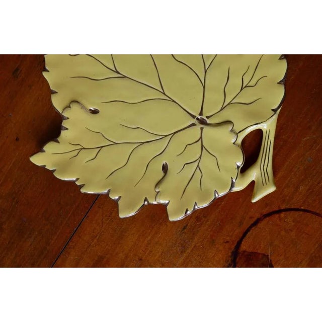 Hollywood Regency Large Yellow Ceramic Sheet For Sale - Image 3 of 11