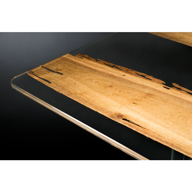 Tempered Glass & Oak Venezia Dining Table from VGnewtrend For Sale - Image 4 of 6