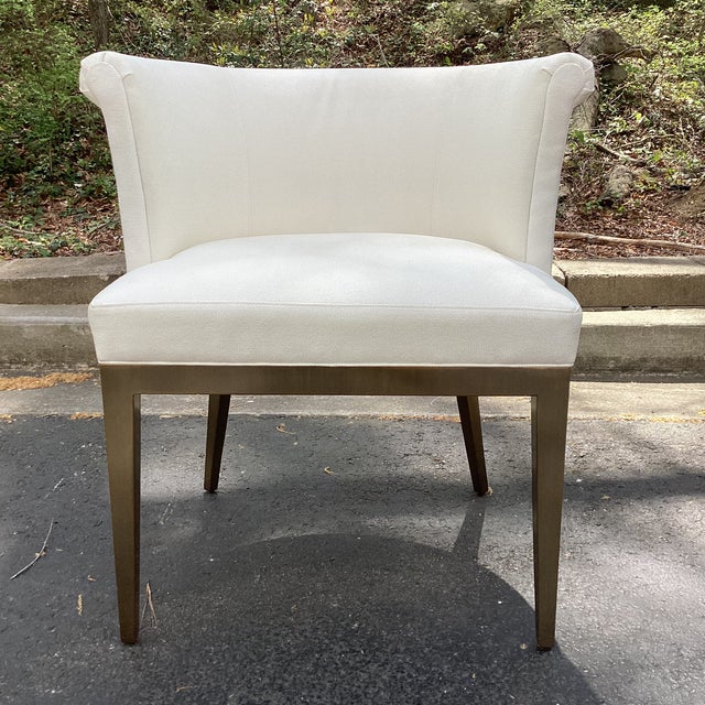 Cream Century Furniture “Camille” Klismos Style Upholstered Side Chair – Ivory – Priced Individually For Sale - Image 8 of 10