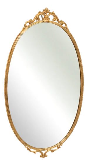 4 Brass Classic Medallion Shaped Wall Mirrors 1970s