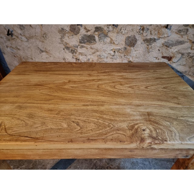 1960s Vintage French Baker's Worktable in Chestnut, 1960s For Sale - Image 5 of 18