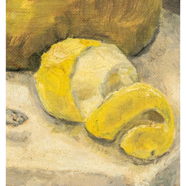 Mid 20th Century Still Life Scene, Oil on Canvas Panel, 20th Century For Sale - Image 5 of 6