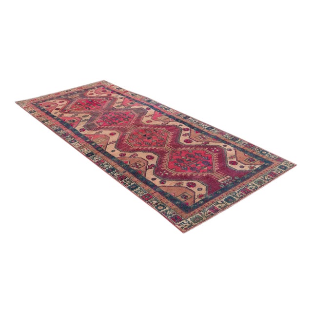 Textile Shabby Chic Vintage Handmade Scatter Wool Rug For Sale - Image 7 of 13