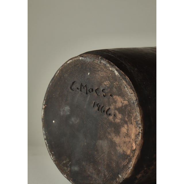 Scandinavian Modern Stoneware Floor Vase by Chris Moes, Denmark, 1966 For Sale - Image 11 of 16
