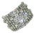 Chunky Crystal Rhinestone Link Bracelet, 1950's For Sale