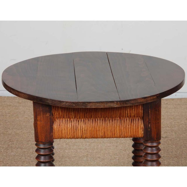 Brown Side Table/End Table in the Style of Charles Dudouyt, 1940 For Sale - Image 8 of 9