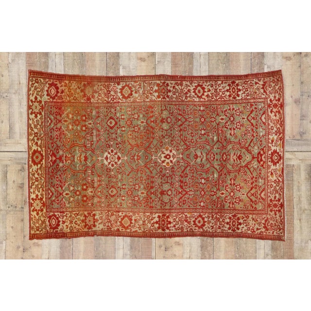 Red Antique Persian Malayer Rug - 04'01 X 06'05 For Sale - Image 8 of 9
