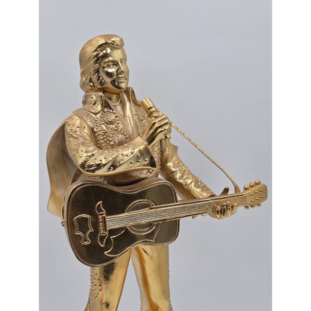 1970s 1970s Rare Empty New McCormick Elvis Presley 50th Birthday XL 18" Decanter Music Box For Sale - Image 5 of 18