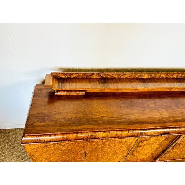 Jules Leleu French Art Deco Burr Walnut Sideboard by Jules Leleu, 1930 For Sale - Image 4 of 18