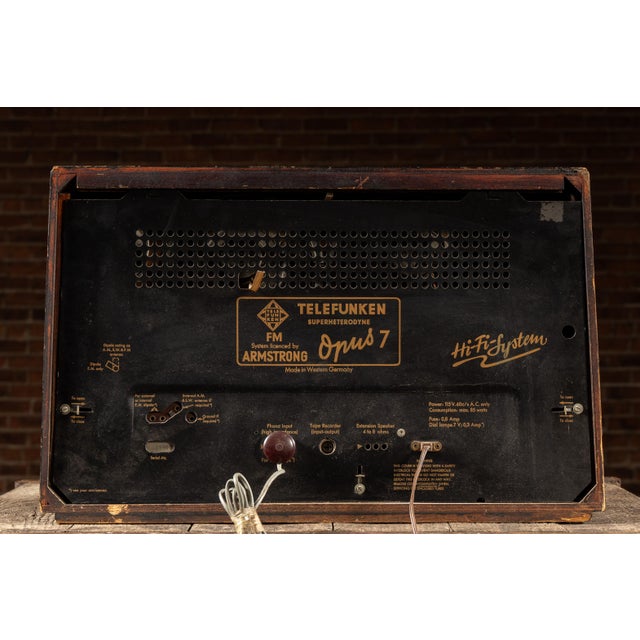 C. 1950 Working Telefunken Opus 7 Hi-Fi Tube Radio For Sale - Image 18 of 18