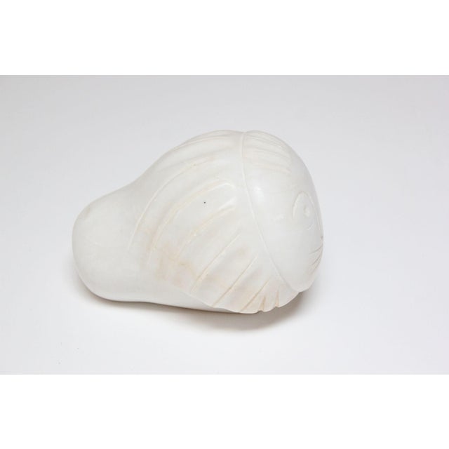 Vintage Italian Alabaster Lion Sculpture / Paperweight For Sale - Image 4 of 12