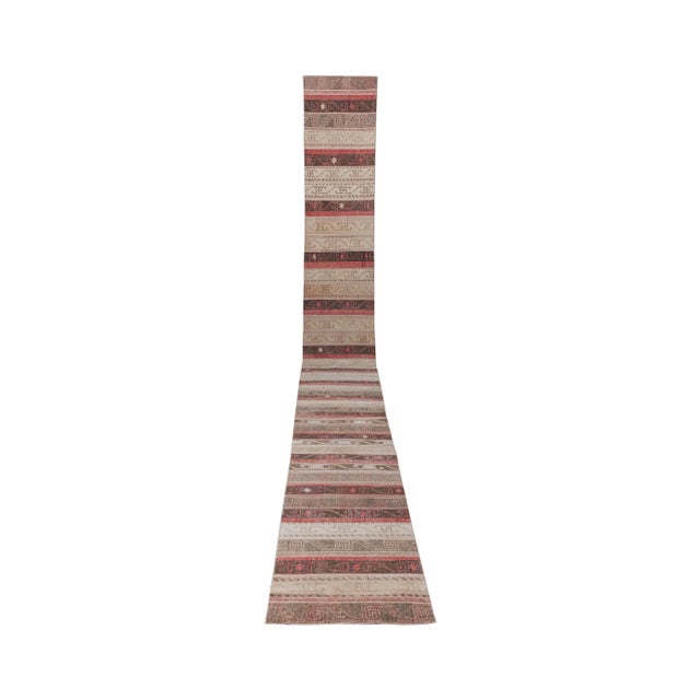 Vintage Patchwork Turkish Runner Rug - Stair Carpet For Sale - Image 13 of 13