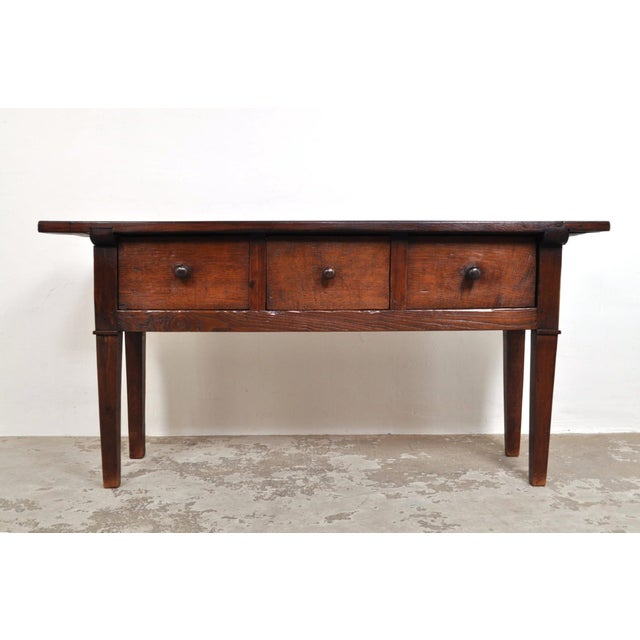 Antique Spanish Side Table in Chestnut Wood, 1850s For Sale - Image 3 of 14