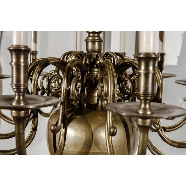 Metal 12-Light Chandelier For Sale - Image 7 of 10
