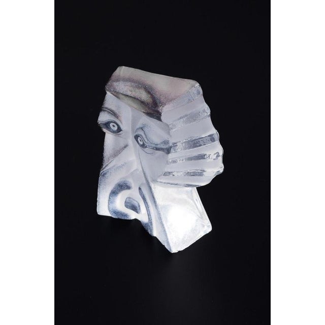 The Masqot Shama Series Sculpture in Crystal by Mats Jonasson for Målerås, Sweden, 1980s For Sale - Image 3 of 5