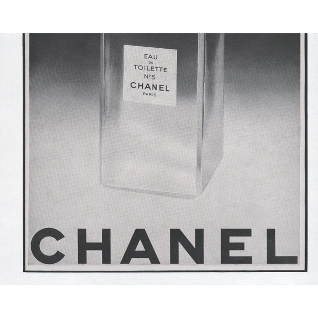Mid-Century Modern 1954 Mid-Century Vintage French Advertisement Print- Chanel No. 5, Matted For Sale - Image 3 of 5