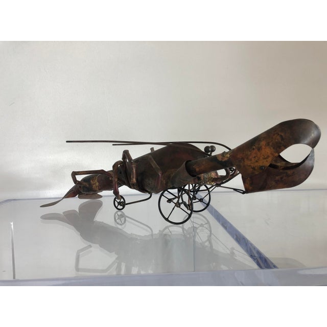 1970s Vintage Articulated Copper Lobster Sculpture For Sale - Image 4 of 13