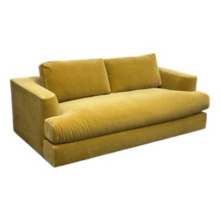 Bespoke Mohair Amber Sofa For Sale