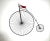 This Curtis Jere High Wheel Bicycle Iron Sculpture is an exquisite blend of artistry and nostalgia, capturing the essence...