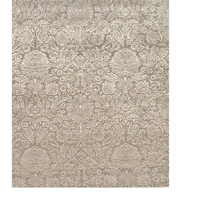 DAMASK Tabriz Handmade Hand-knotted Silk and Wool on a Cotton Foundation This rug has a dense, soft pile, and excellent...