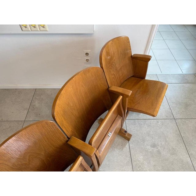 Cinema Folding Chair Row, 1950s For Sale - Image 10 of 17