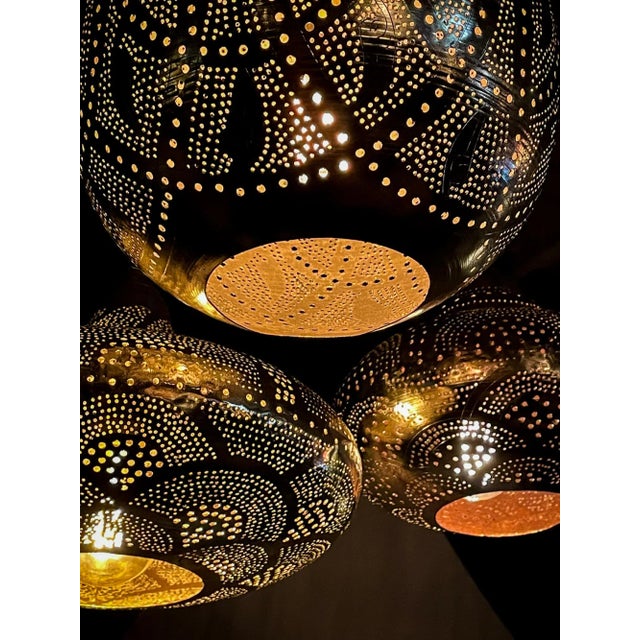 Arabesque Moorish Sphere Pendant Lantern For Sale - Image 11 of 11