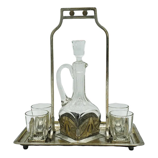 Art Deco Liqueur Service, Set of 6 For Sale