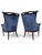 Mid 20th Century Vintage Regency Revival Style Wingback Chairs Attributed to Grossfeld House Newly Reupholstered – Pair For Sale - Image 5 of 11