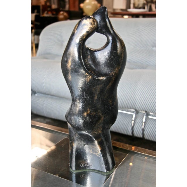 2000 - 2009 Italian Sculpture in Gold Marble "Amanti" by Gianni Celati For Sale - Image 5 of 9