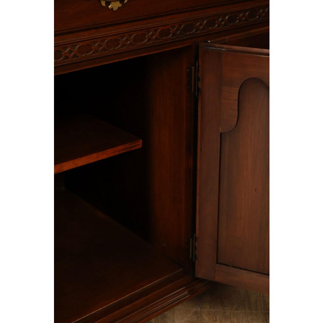 Ethan Allen 'Georgian Court' Cherry China Cabinet For Sale - Image 15 of 18